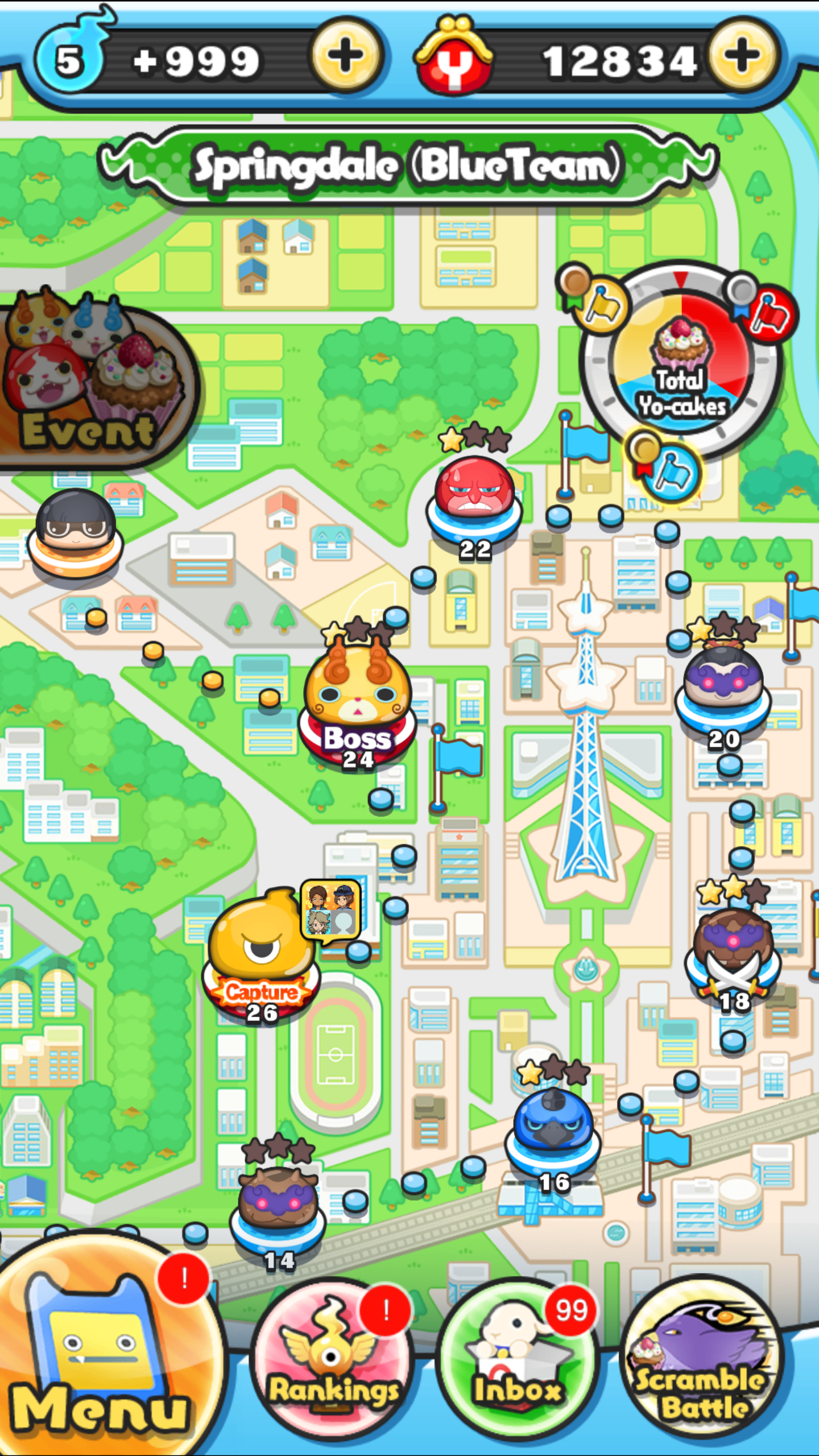 Yo-Kai Watch Wibble Wobble Yo-Cake Event Map